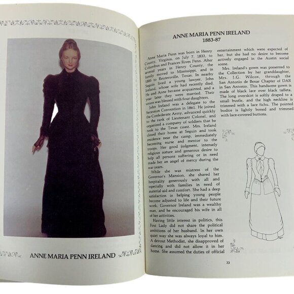 Texas First Ladies Historic Costume Collection Book By TWU 1978 Edition - Picture 6 of 7